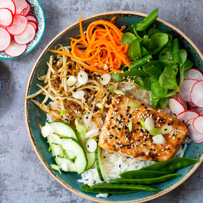 Salmon Poke Bowl Assembly Instructions