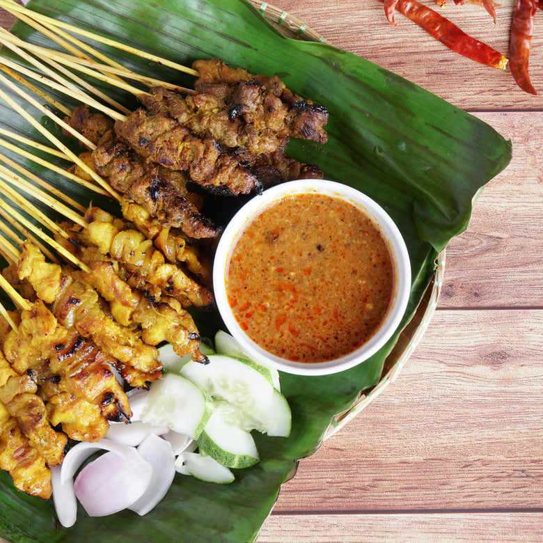 Filet Mignon Beef & Lemongrass Chicken Satay Skewers Assembly Instructions