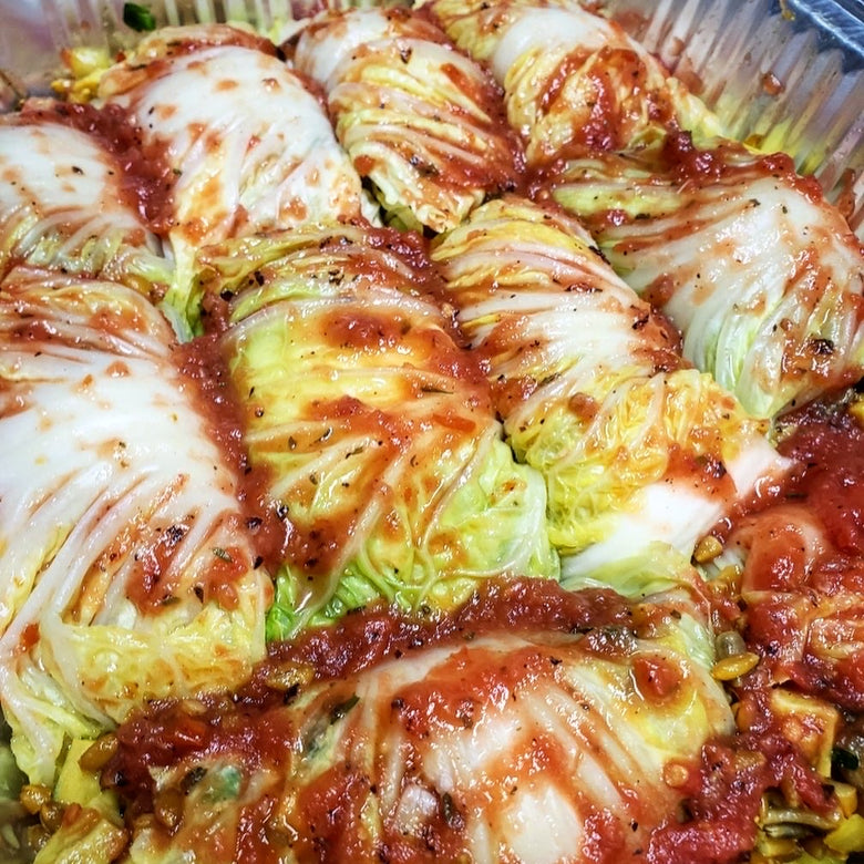 Farro Cabbage Rolls Assembly Instructions